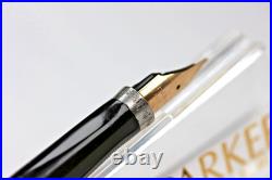 Parker 75 Sterling Silver Fountain Pen With 14k Fine Nib USA Made