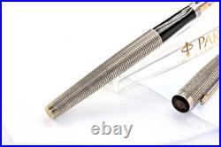 Parker 75 Sterling Silver Fountain Pen With 14k Fine Nib USA Made