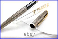 Parker 75 Sterling Silver Fountain Pen With 14k Fine Nib USA Made