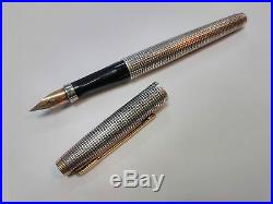 Parker 75 Sterling Silver Füllfederhalter 18 K F-Feder fountain pen