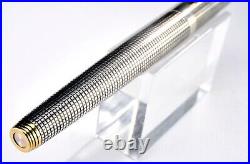 Parker 75 Sterling Silver Medium Nib Fountain Pen Excellent Condition