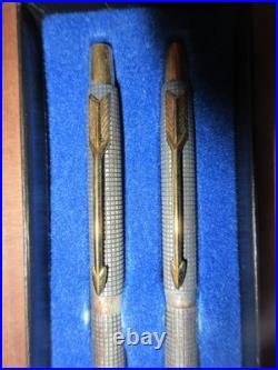 Parker 75 Sterling Silver Pen And Mechanical Pencil In Original Box Both Work