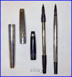 Parker 75 Sterling Silver Rollerball And Ball Pen Excellent Condition