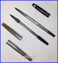 Parker 75 Sterling Silver Rollerball And Ball Pen Excellent Condition
