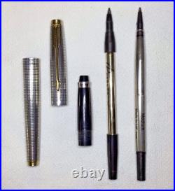 Parker 75 Sterling Silver Rollerball And Ball Pen Excellent Condition