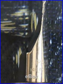 Parker 75 Sterling Silver cisele fountain pen nib 14K XF 1970s Vintage