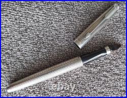 Parker 75 TIFFANY USA Ambassador Sterling Silver Fountain Pen 14K F Nib EXC