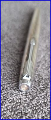 Parker 75 TIFFANY USA Ambassador Sterling Silver Fountain Pen 14K F Nib EXC