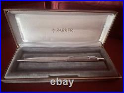 Parker 75 Vintage Ballpoint Pen 70 Francia 925 Sterling Silver Godron
