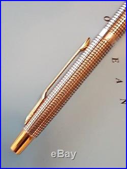 Parker 75 ballpoint pen solid sterling silver with gold trim NEAR MINT
