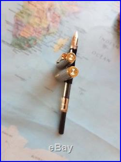 Parker 75 fountain pen solid sterling silver &14k solid gold nib EXCELLENT CONDI