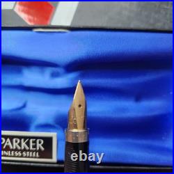 Parker 75 sterling silver fountain pen 14k With Box Vtg Extra Ink