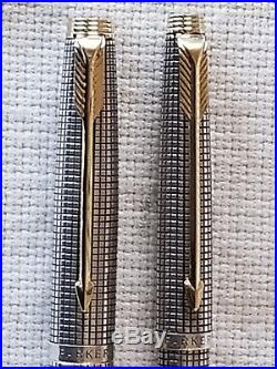 Parker 75 sterling silver fountain pen and ballpoint pen in EXCELLENT CONDITION