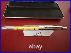 Parker 925 Sterling Silver Premier Anniversary Ballpoint Pen Gold Tone RARE Box