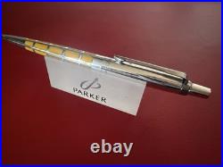 Parker 925 Sterling Silver Premier Anniversary Ballpoint Pen Gold Tone RARE Box