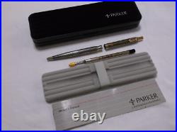 Parker Classic Sterling Silver Ballpoint Pen & Gold Trim / New In Box / USA