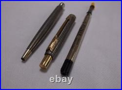 Parker Classic Sterling Silver Ballpoint Pen & Gold Trim / New In Box / USA