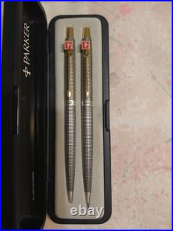 Parker Classic Sterling Silver Dish Top Ball Point Pen & 0.5MM Pencil USA Made