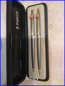 Parker Classic Sterling Silver Dish Top Ball Point Pen & 0.5MM Pencil USA Made