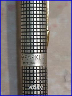 Parker Classic Sterling Silver Dish Top Ball Point Pen & 0.5MM Pencil USA Made