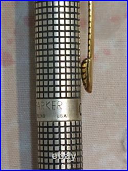 Parker Classic Sterling Silver Dish Top Ball Point Pen & 0.5MM Pencil USA Made