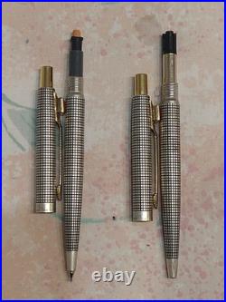 Parker Classic Sterling Silver Dish Top Ball Point Pen & 0.5MM Pencil USA Made