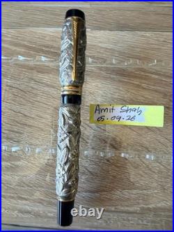 Parker Duofold FP sterling silver overlay by Ariel Kullock on Black n Pearl