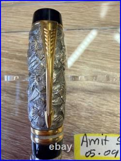 Parker Duofold FP sterling silver overlay by Ariel Kullock on Black n Pearl