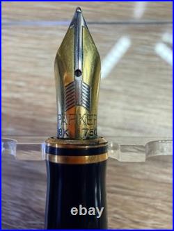 Parker Duofold FP sterling silver overlay by Ariel Kullock on Black n Pearl