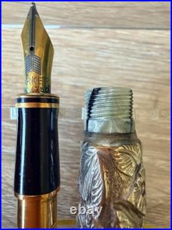 Parker Duofold FP sterling silver overlay by Ariel Kullock on Black n Pearl