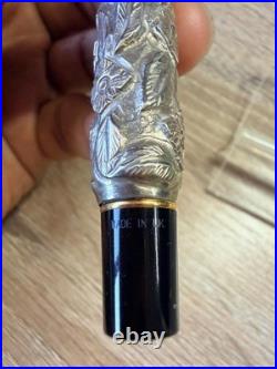 Parker Duofold FP sterling silver overlay by Ariel Kullock on Black n Pearl