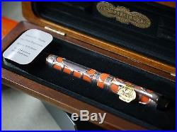 Parker Duofold Orange and Sterling Silver Filgree Special Edition Pen