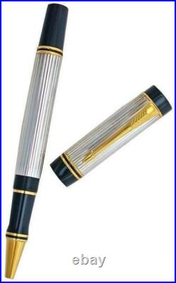 Parker Duofold Rollerball Pen Sterling Silver New In Original Box 91422