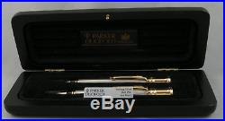 Parker Duofold Sterling Silver Ballpoint Pen & Pencil Set 1991 Mint In Box -UK