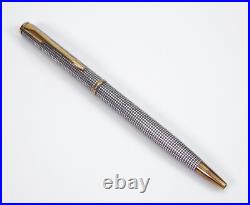 Parker Insigna Silver Sterling & Gold Trim Ballpoint Pen Vtg