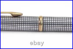 Parker Insigna Silver Sterling & Gold Trim Ballpoint Pen Vtg