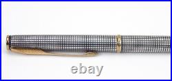 Parker Insigna Silver Sterling & Gold Trim Ballpoint Pen Vtg