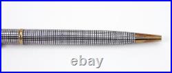 Parker Insigna Silver Sterling & Gold Trim Ballpoint Pen Vtg