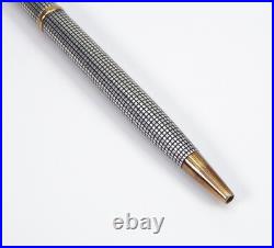 Parker Insigna Silver Sterling & Gold Trim Ballpoint Pen Vtg