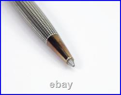 Parker Insigna Silver Sterling & Gold Trim Ballpoint Pen Vtg