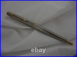 Parker Premier Ballpoint Pen Sterling Silver & Gold Trim In Box Mint