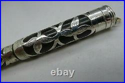 Parker Rare Silver Overlay Lucky Curve 14k Gold Fountain Pen Auction No Reserve