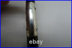 Parker Rare Silver Overlay Lucky Curve 14k Gold Fountain Pen Auction No Reserve