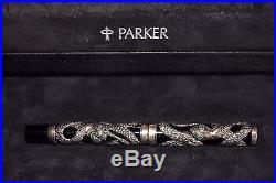 Parker SNAKE Limited Edition Sterling Silver Fountain Pen MINT CONDITION