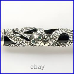 Parker Snake 925 Sterling Silver Limited Edition Fountain Pen Emeralds 330/5000