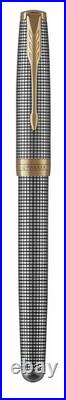 Parker Sonnet Cisele Sterling Silver Fountain Pen 18K FINE New In Box 1931489
