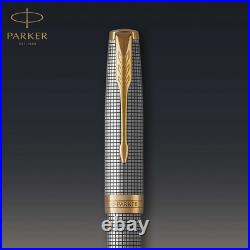 Parker Sonnet Cisele Sterling Silver Fountain Pen 18K FINE New In Box 1931489