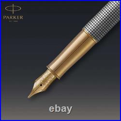Parker Sonnet Cisele Sterling Silver Fountain Pen 18K FINE New In Box 1931489
