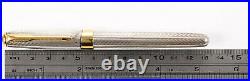 Parker Sonnet Fougere Sterling Silver 925 Cartridges Fountain Pen with 18K B-Nib