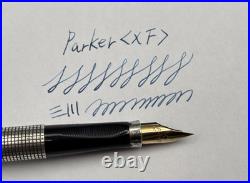 Parker Sonnet Fountain Pen Cisele Sterling Silver 14K XF Nib AUST from japan